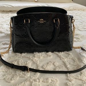 Coach sage black patent
